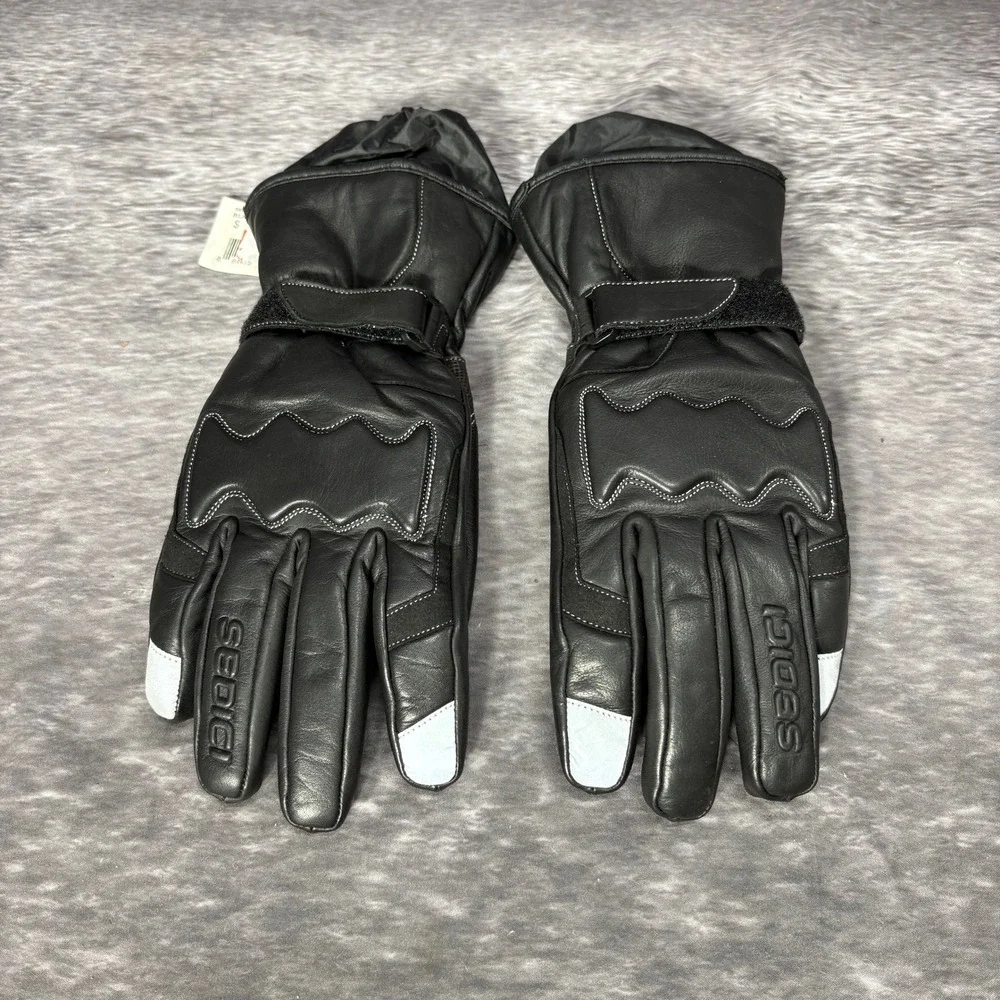Sedici Massimo Gloves Womens XL Black Leather Waterproof Hipora Motorcycle